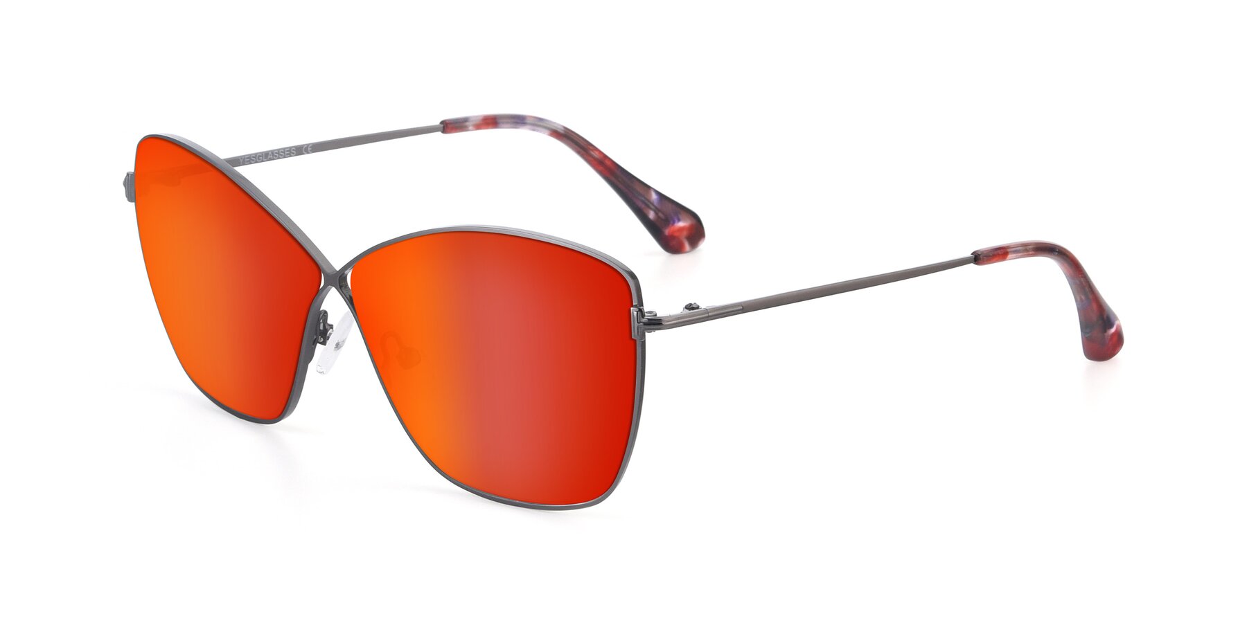 Angle of 9412 in Gunmetal with Red Gold Mirrored Lenses