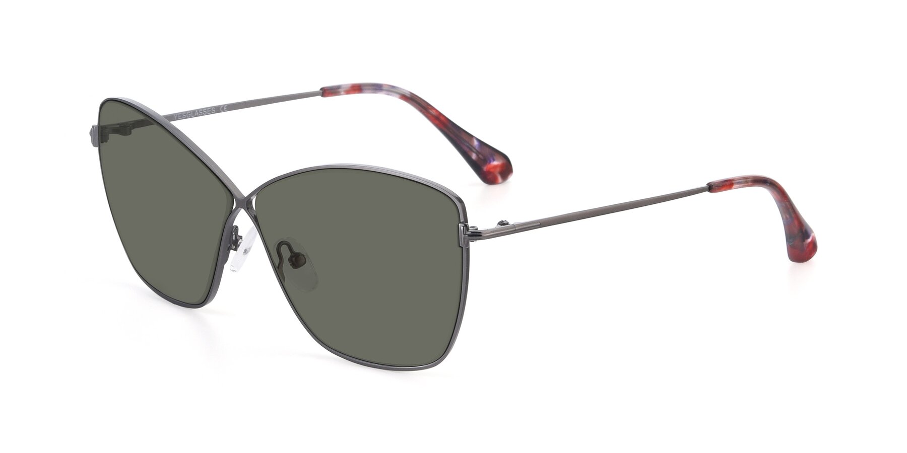 Angle of 9412 in Gunmetal with Gray Polarized Lenses