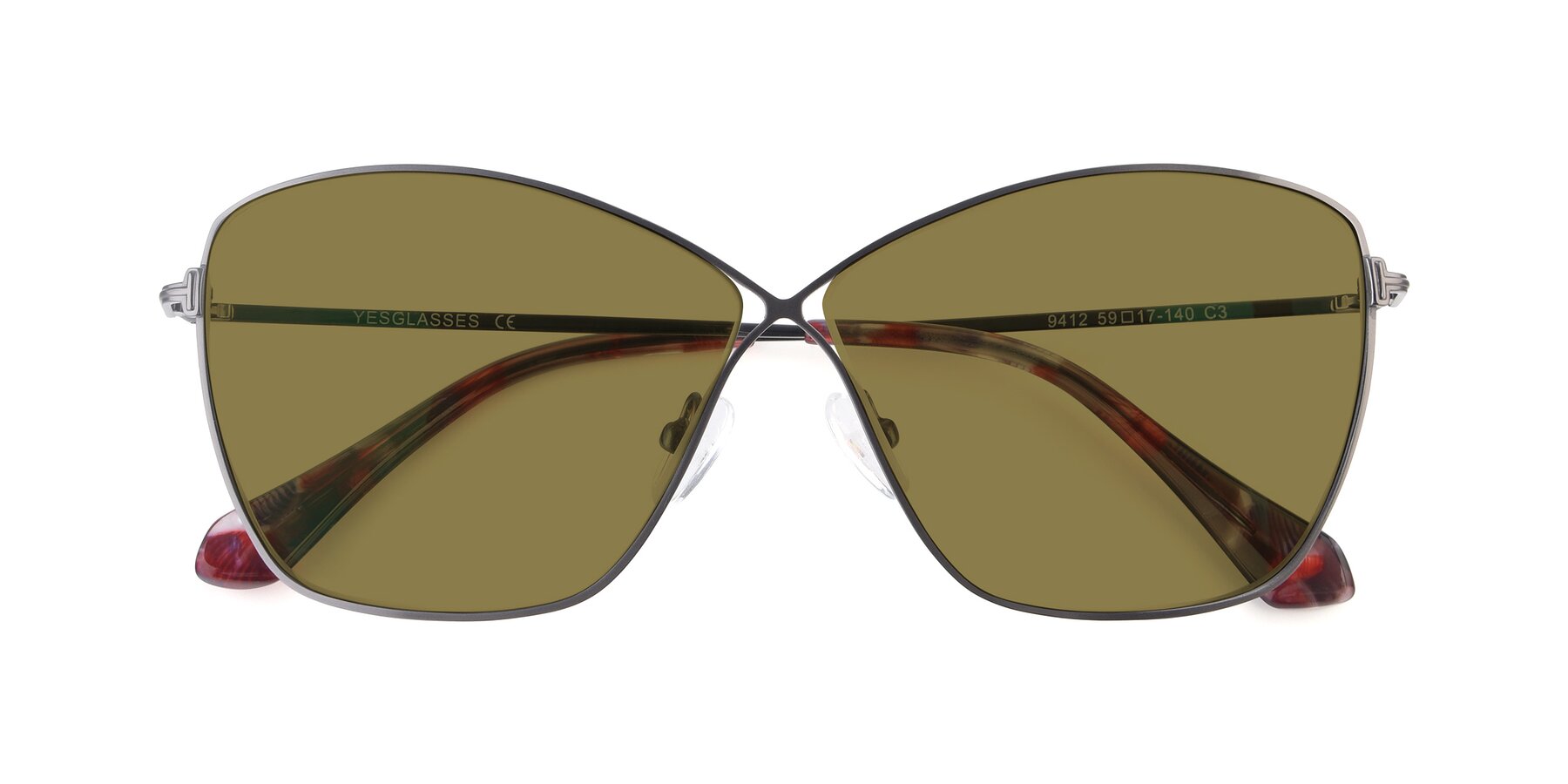 Folded Front of 9412 in Gunmetal with Brown Polarized Lenses