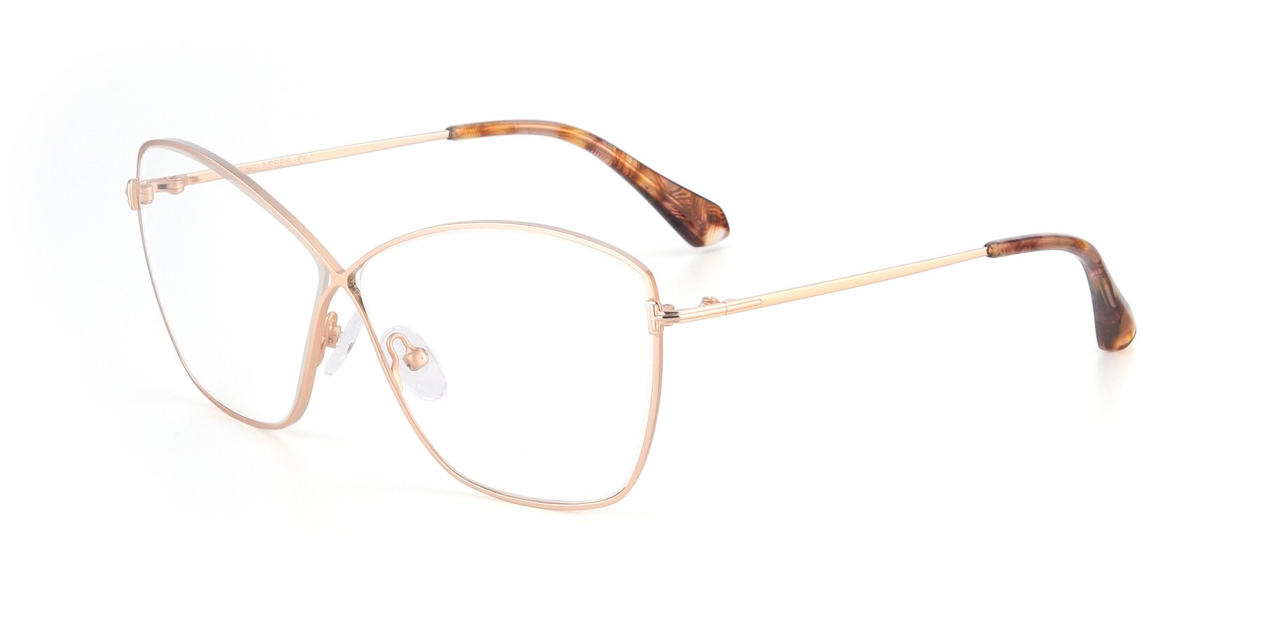Angle of 9412 in Gold with Clear Reading Eyeglass Lenses