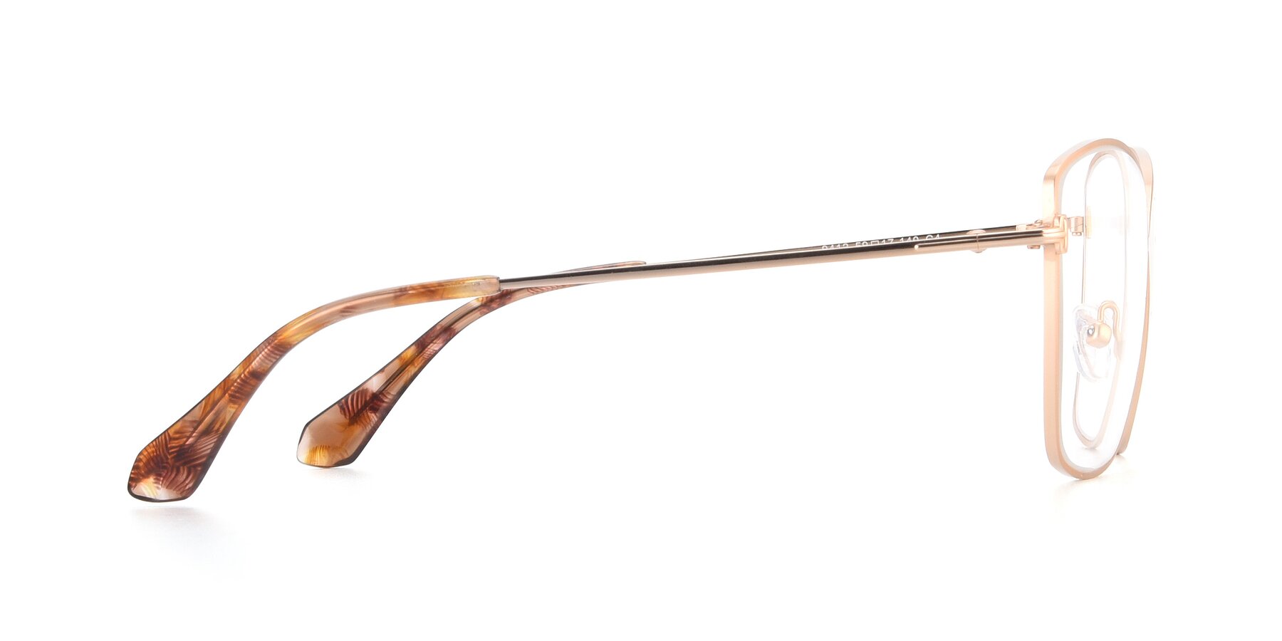 Side of 9412 in Gold with Clear Reading Eyeglass Lenses