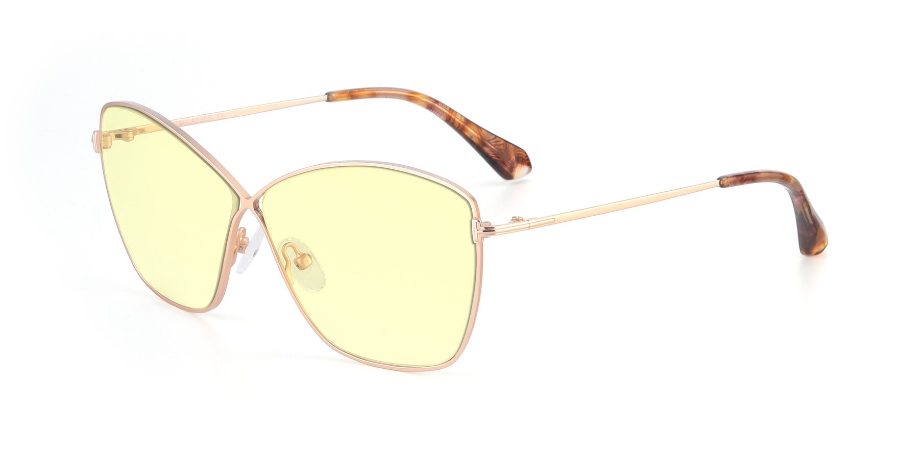 Angle of 9412 in Gold with Light Yellow Tinted Lenses