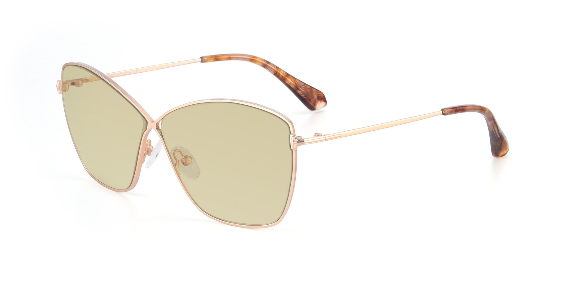 Angle of 9412 in Gold with Light Champagne Tinted Lenses