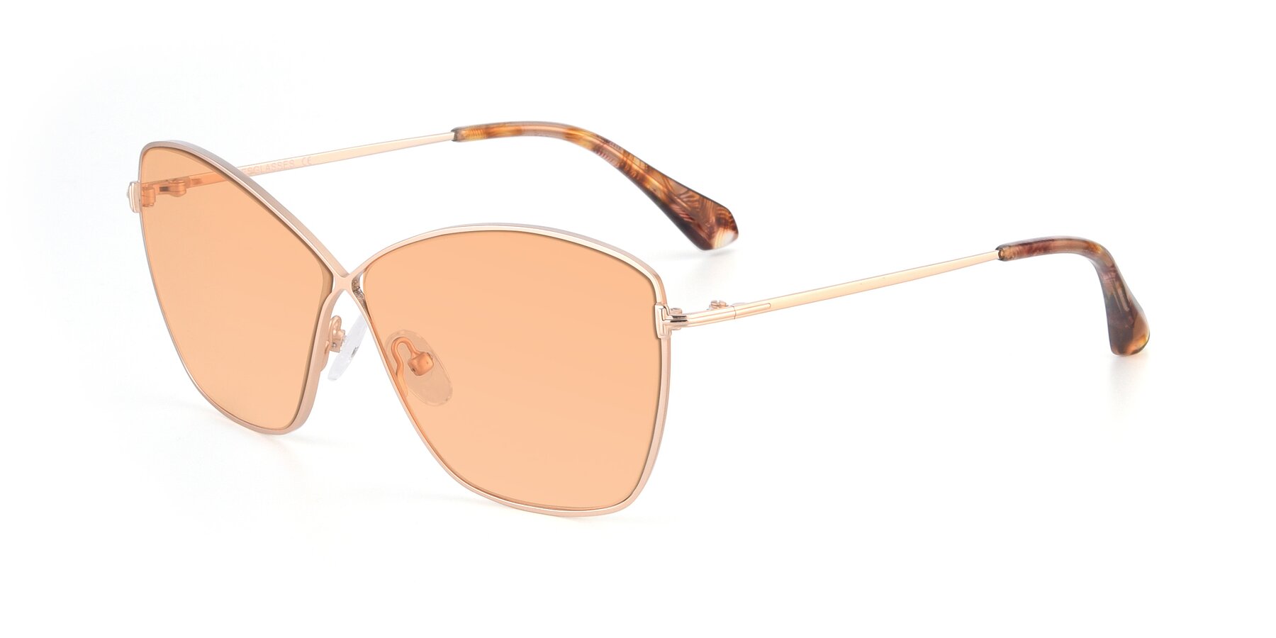 Angle of 9412 in Gold with Light Orange Tinted Lenses