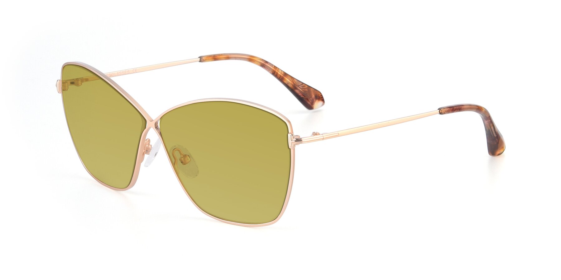 Angle of 9412 in Gold with Champagne Tinted Lenses