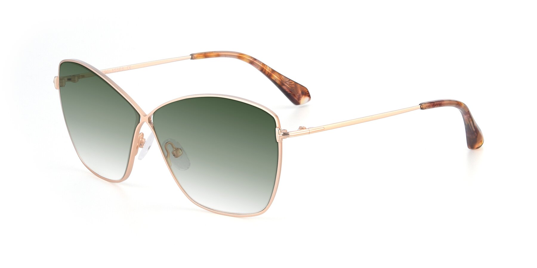 Angle of 9412 in Gold with Green Gradient Lenses
