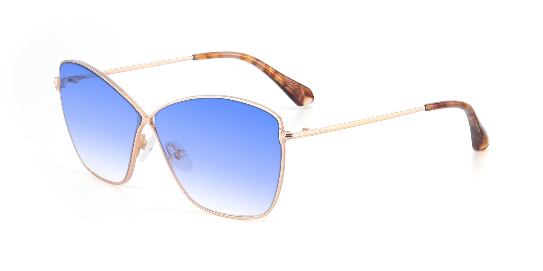 Angle of 9412 in Gold with Blue Gradient Lenses