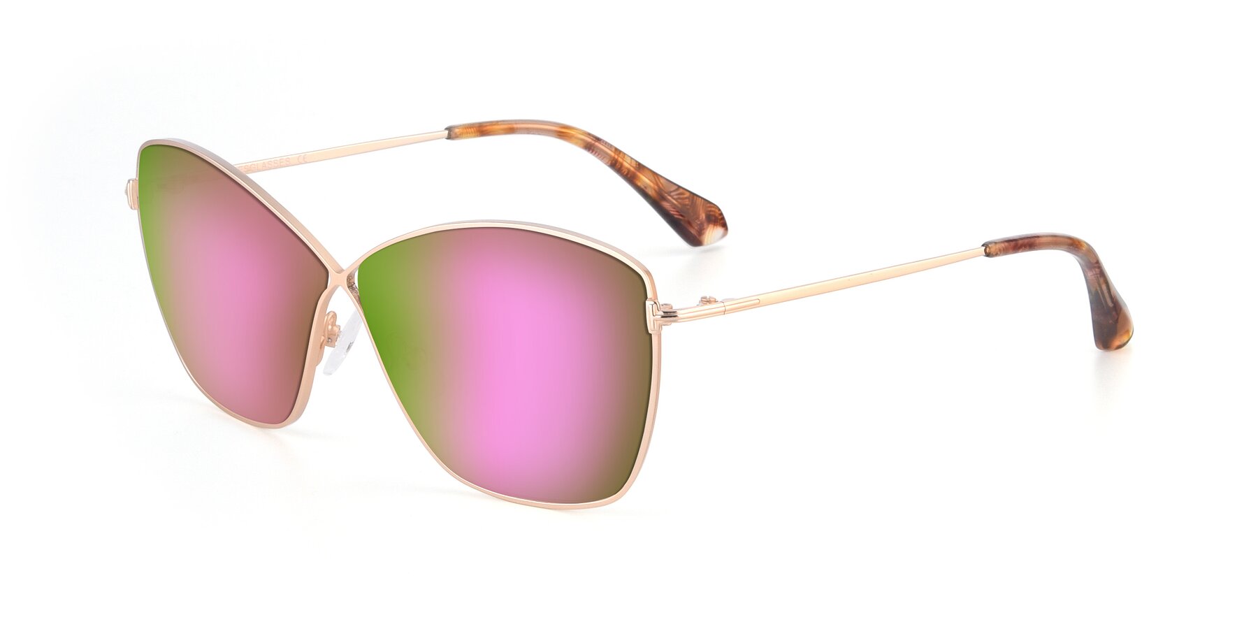 Angle of 9412 in Gold with Pink Mirrored Lenses