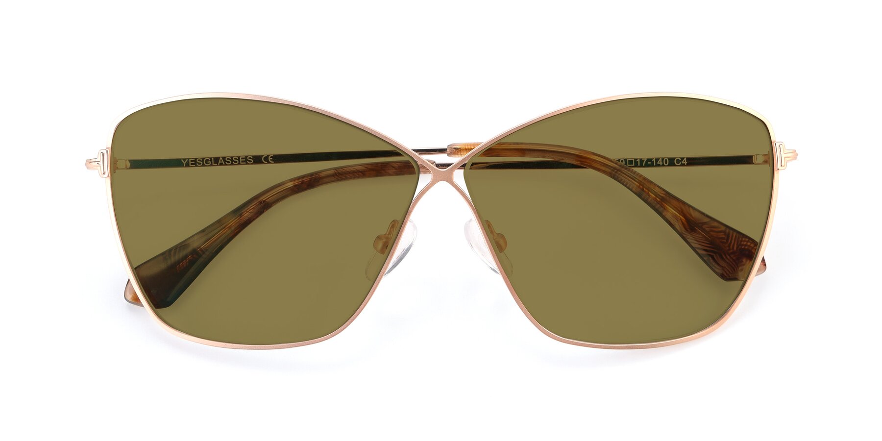 Folded Front of 9412 in Gold with Brown Polarized Lenses