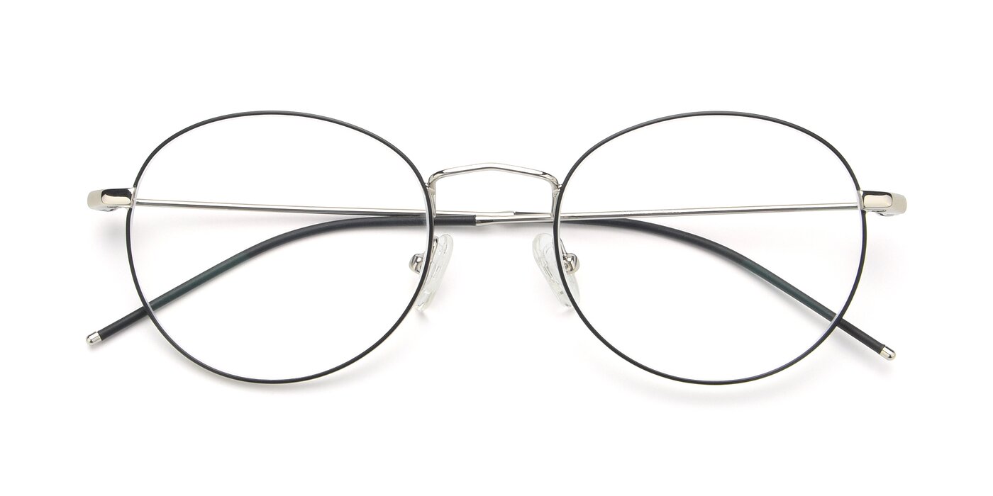 9458 - Silver / Matte Black Blue Light Glasses