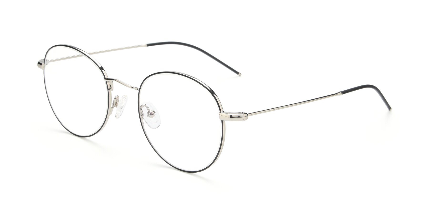 Angle of 9458 in Silver-Matte Black with Clear Blue Light Blocking Lenses