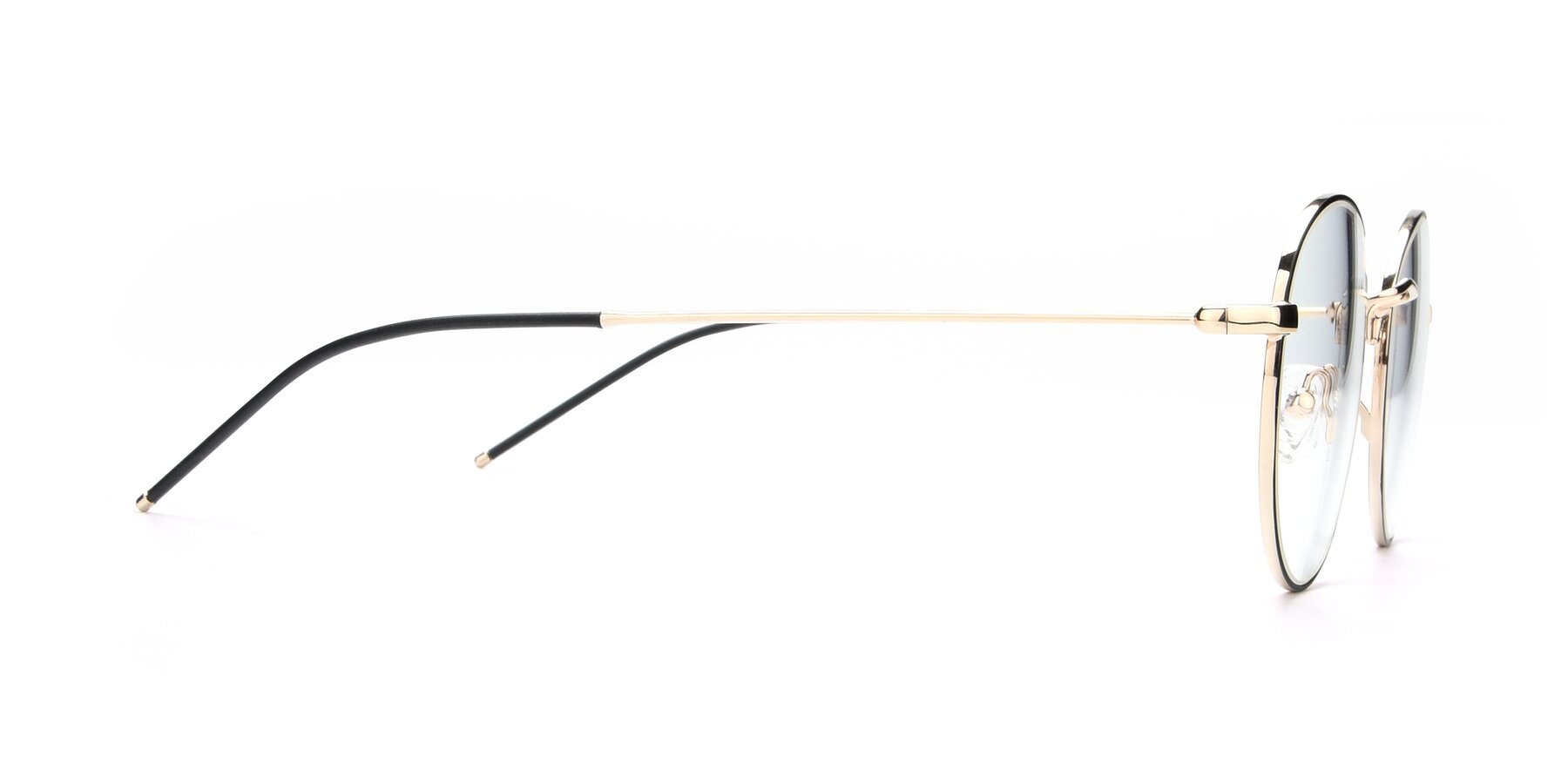 Side of 9458 in Gold-Black with Clear Reading Eyeglass Lenses