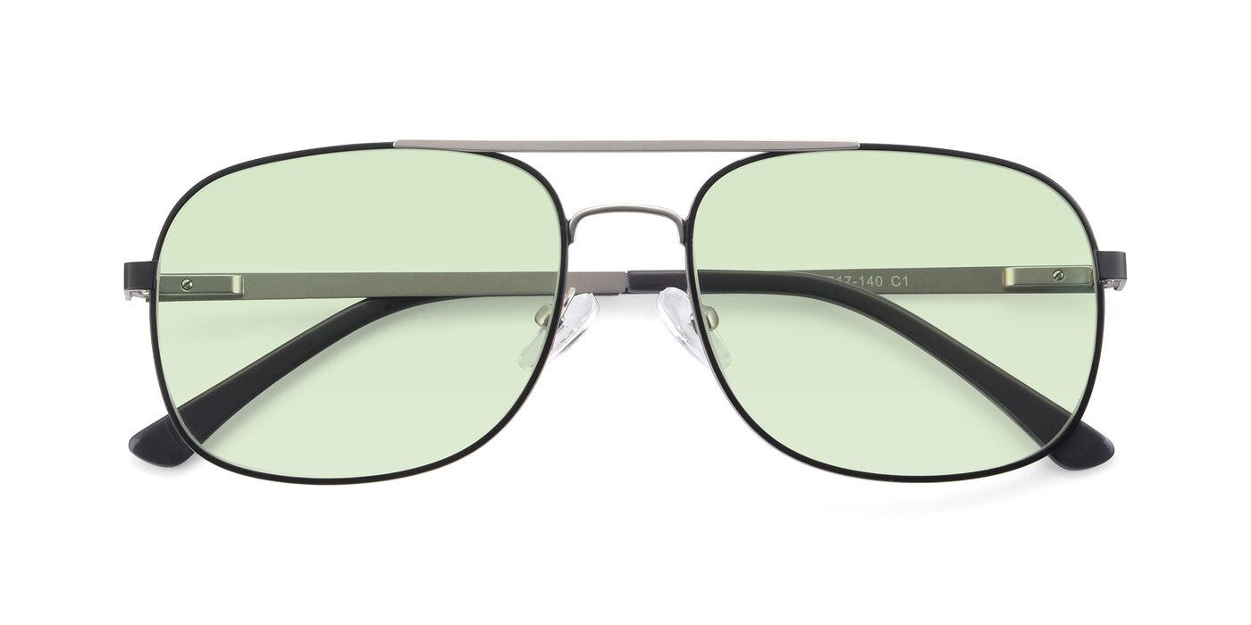 9487 - Black / Silver Tinted Sunglasses
