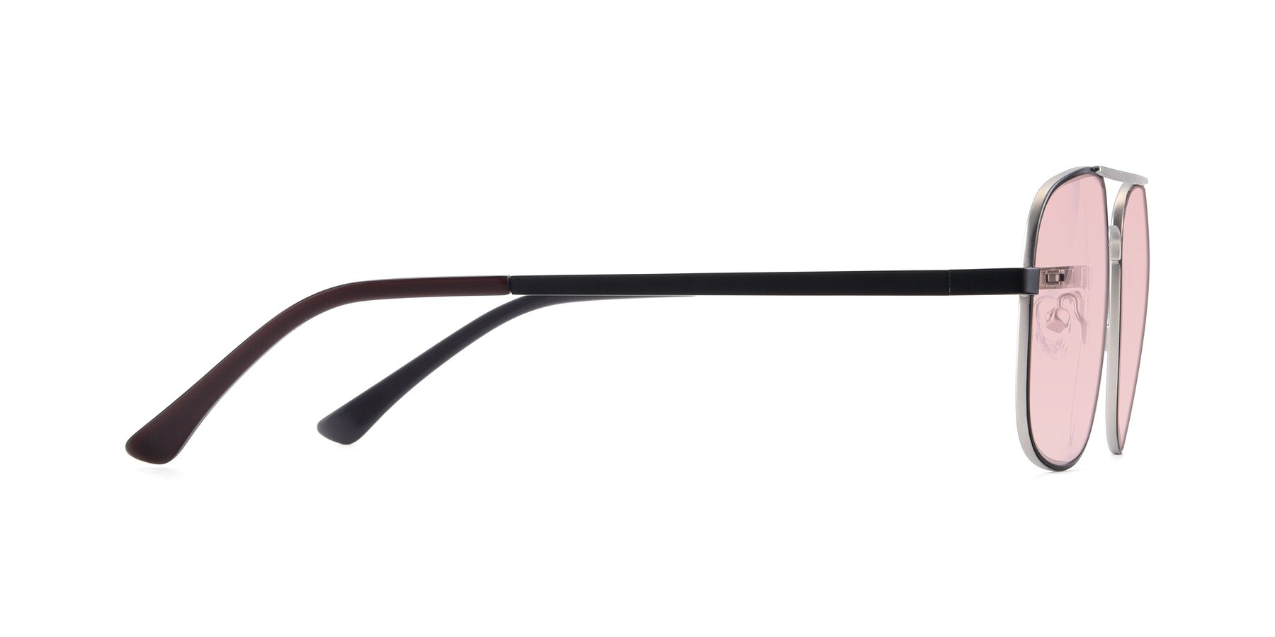 Side of 9487 in Black-Silver with Light Garnet Tinted Lenses