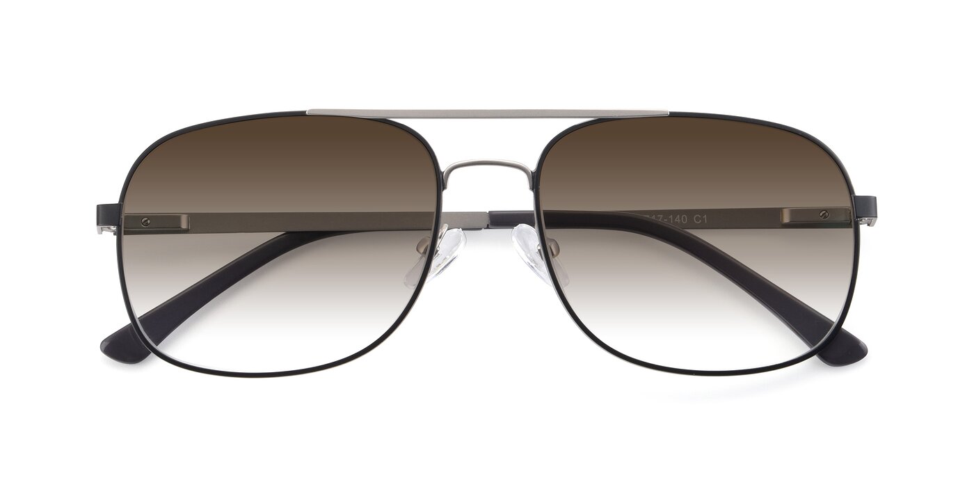 9487 - Black / Silver Gradient Sunglasses