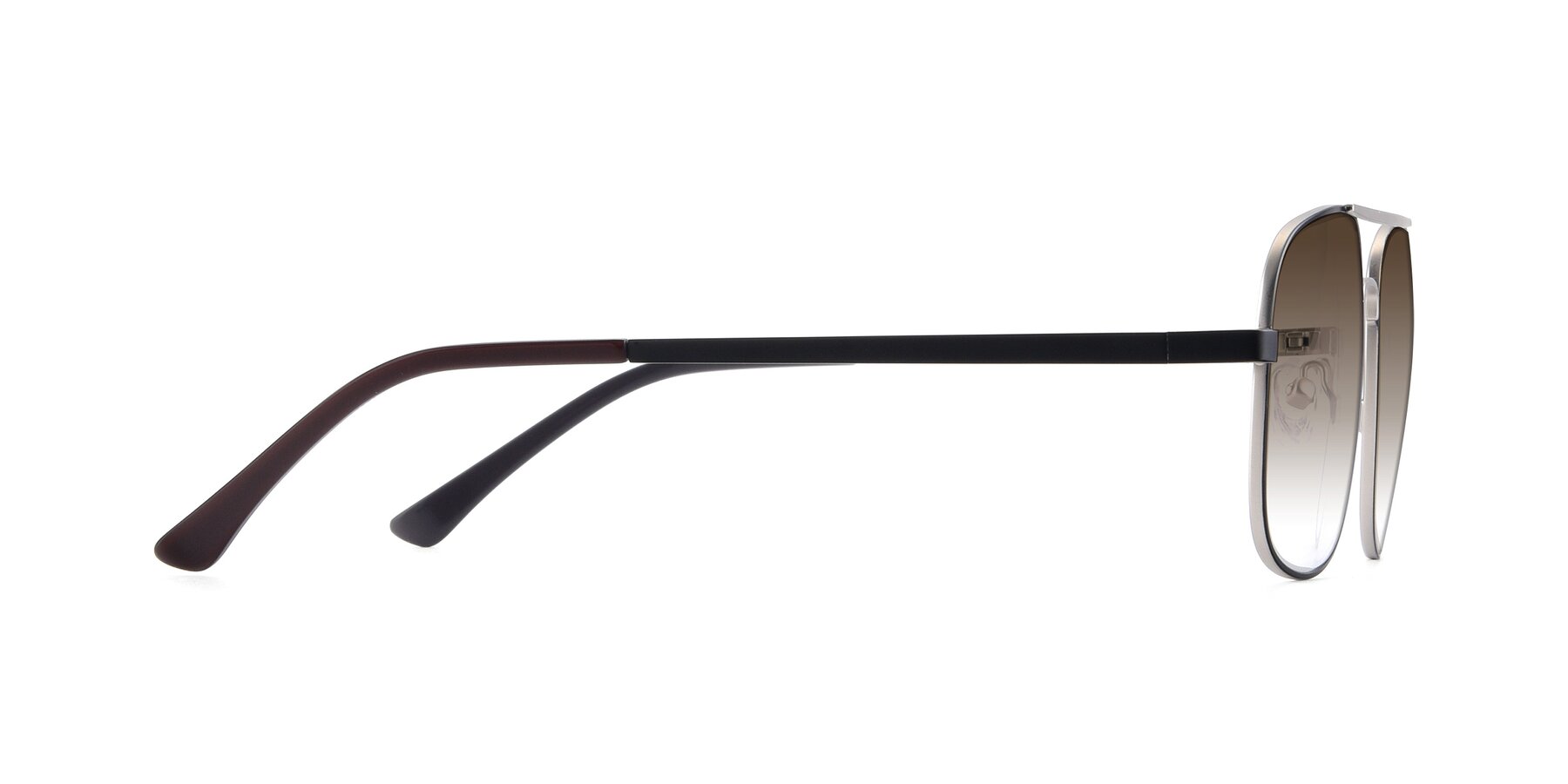 Side of 9487 in Black-Silver with Brown Gradient Lenses