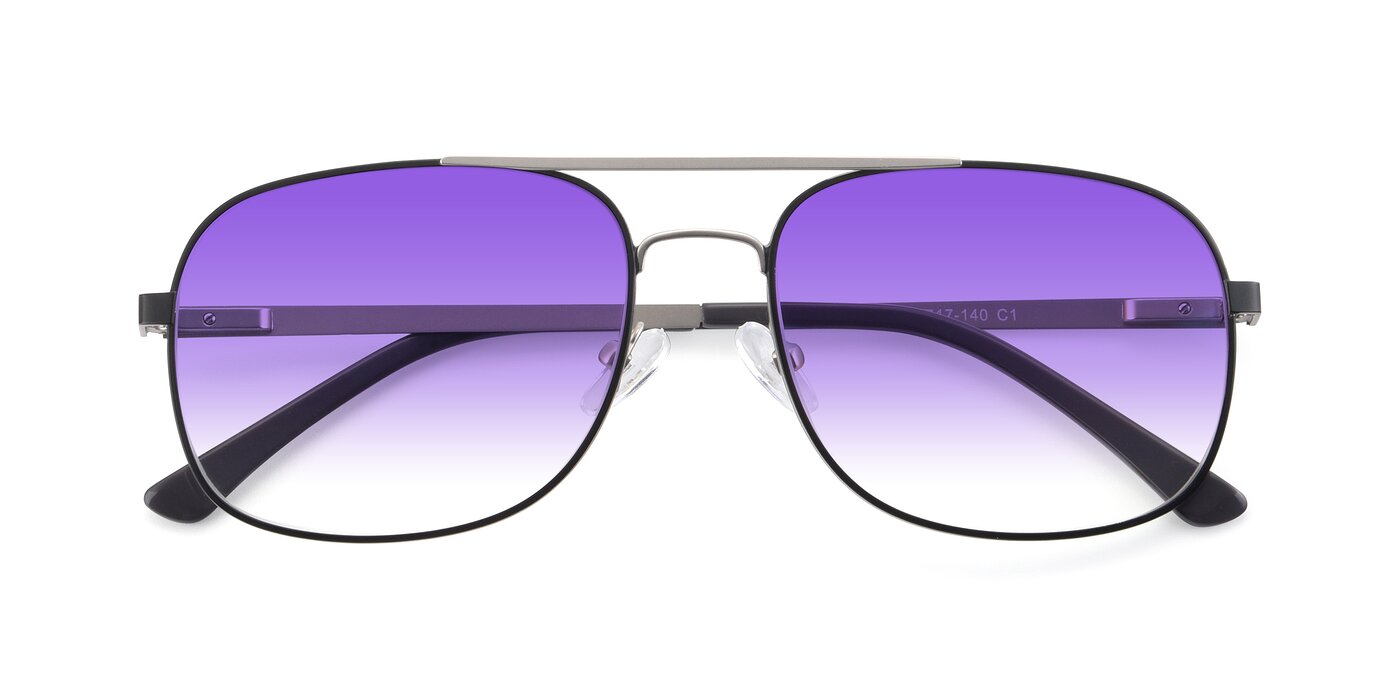 9487 - Black / Silver Gradient Sunglasses
