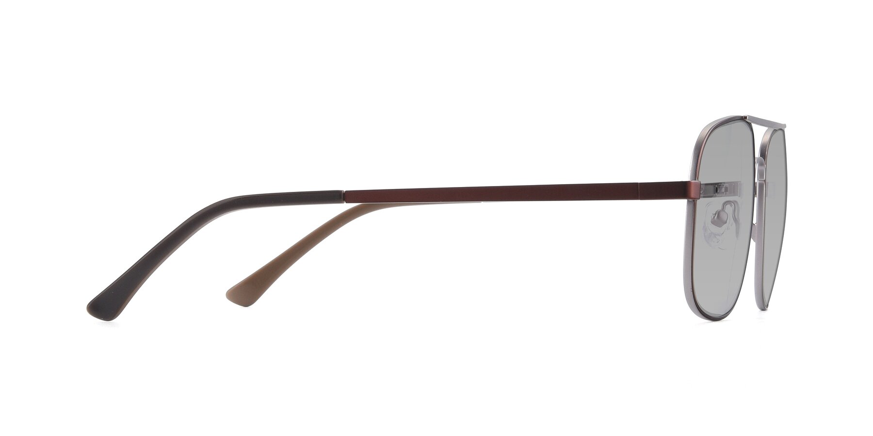 Side of 9487 in Brown-Silver with Light Gray Tinted Lenses
