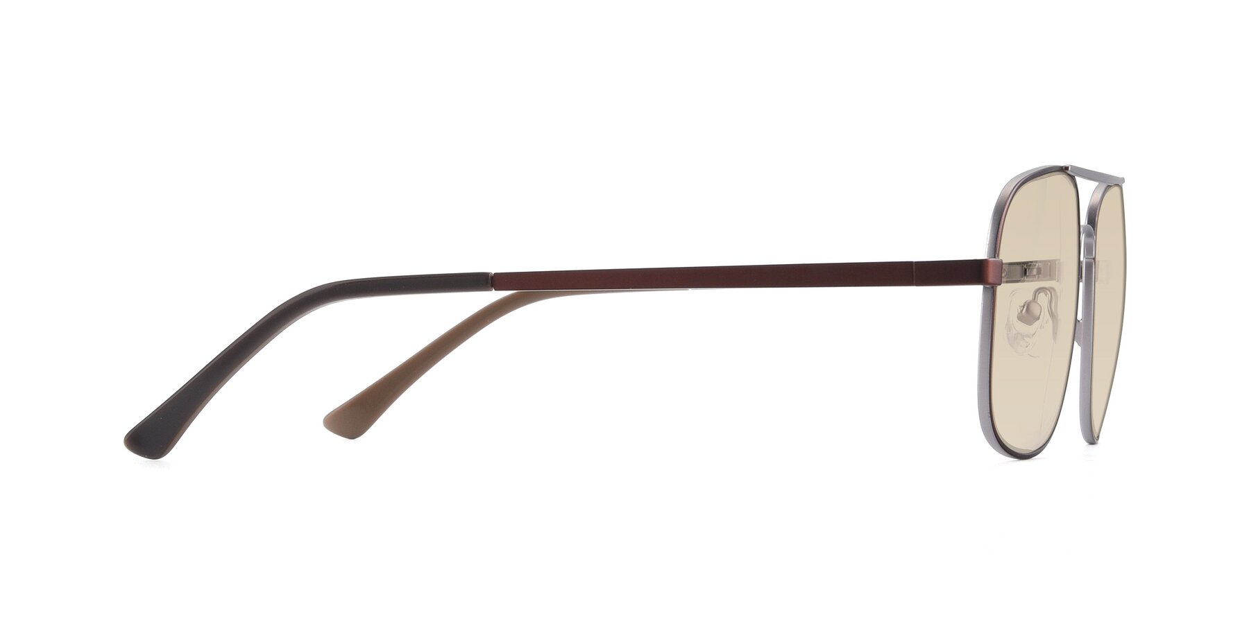 Side of 9487 in Brown-Silver with Light Brown Tinted Lenses