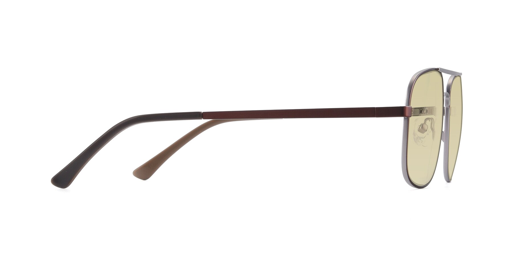 Side of 9487 in Brown-Silver with Light Champagne Tinted Lenses