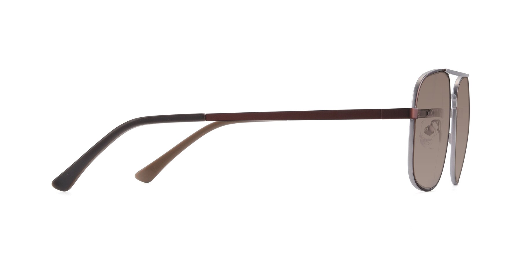 Side of 9487 in Brown-Silver with Medium Brown Tinted Lenses