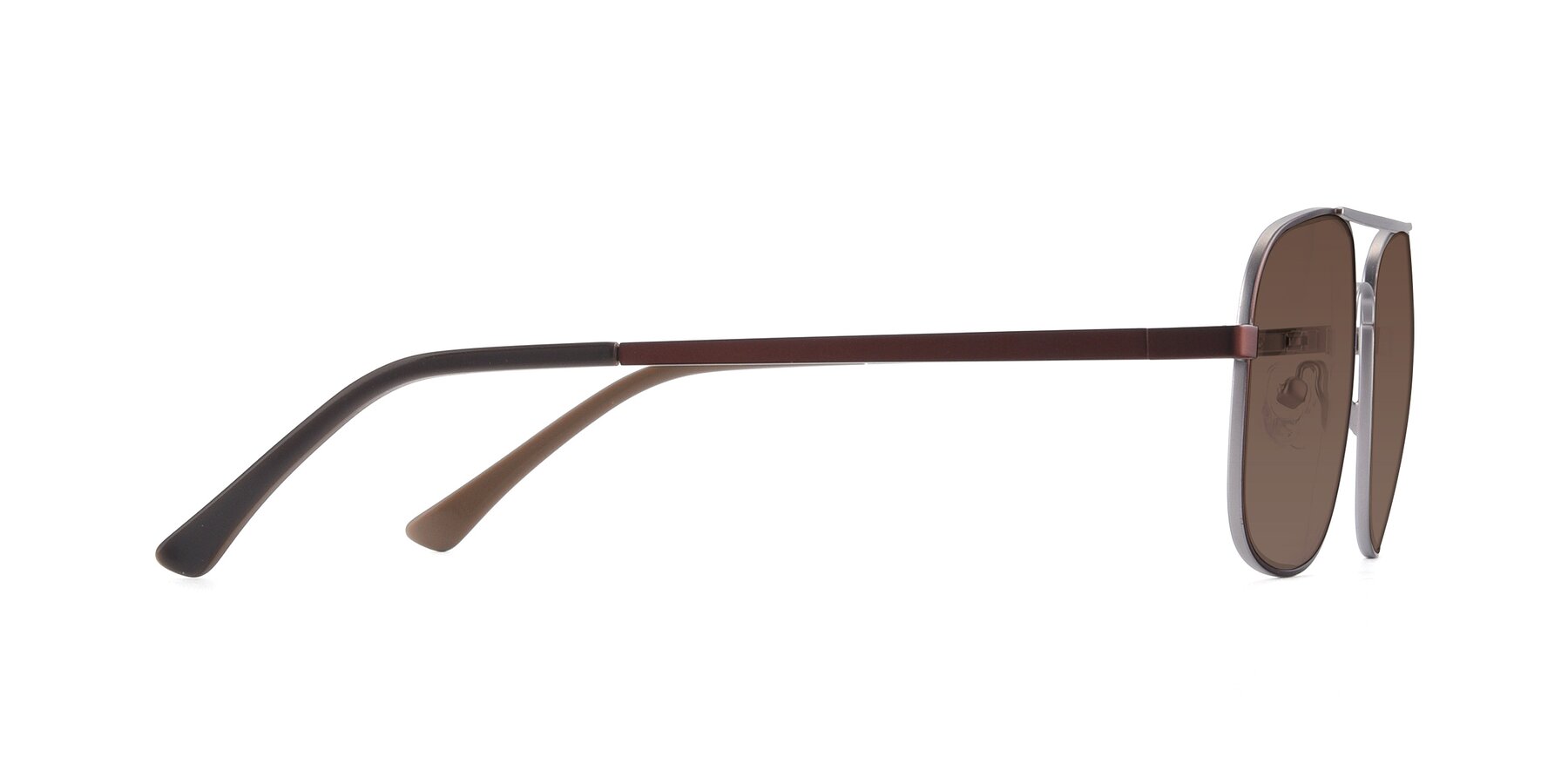 Side of 9487 in Brown-Silver with Brown Tinted Lenses
