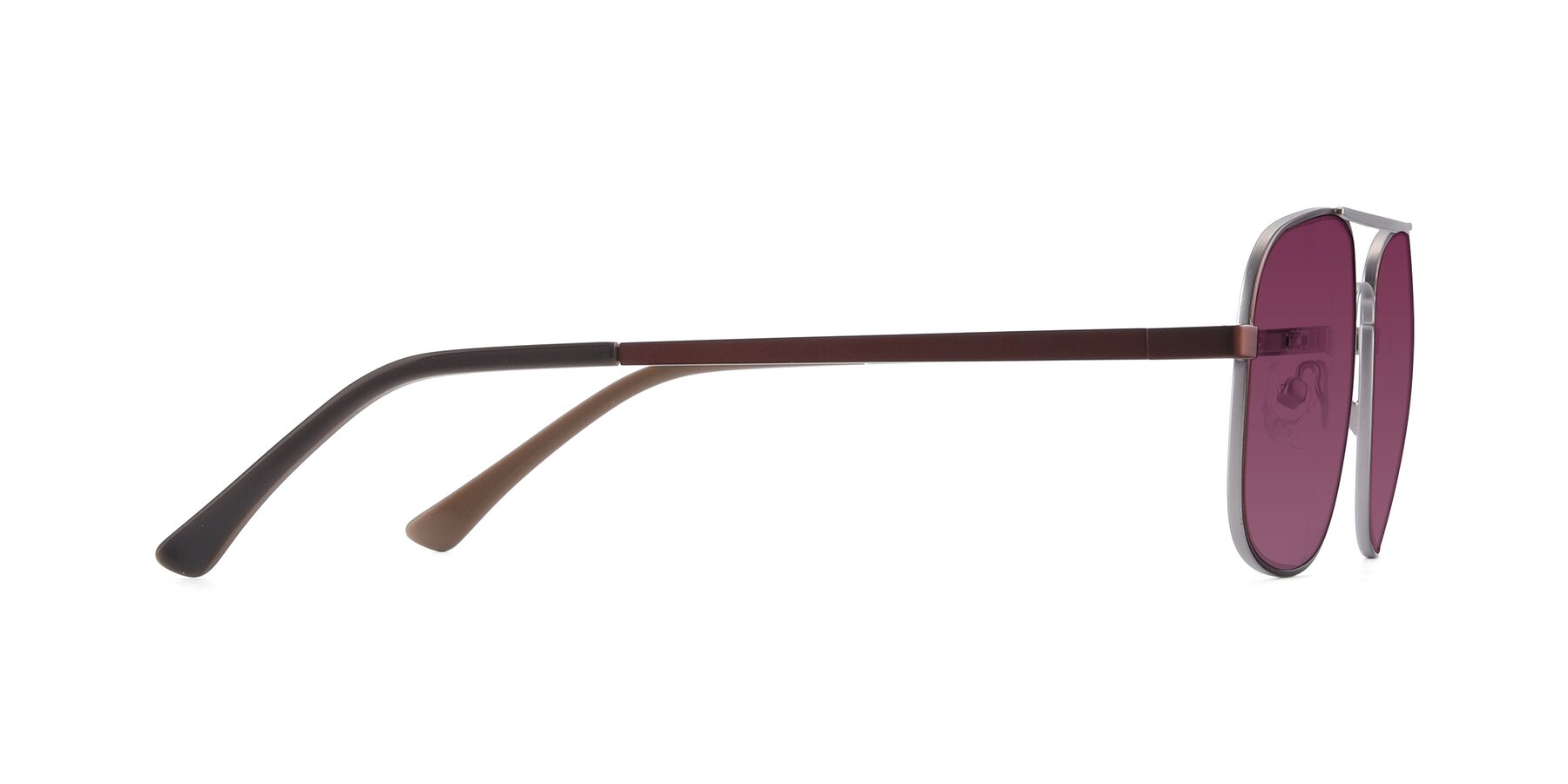 Side of 9487 in Brown-Silver with Wine Tinted Lenses