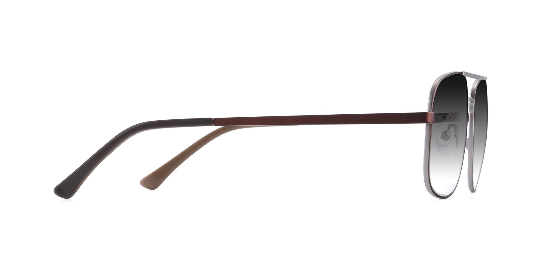 Side of 9487 in Brown-Silver with Gray Gradient Lenses