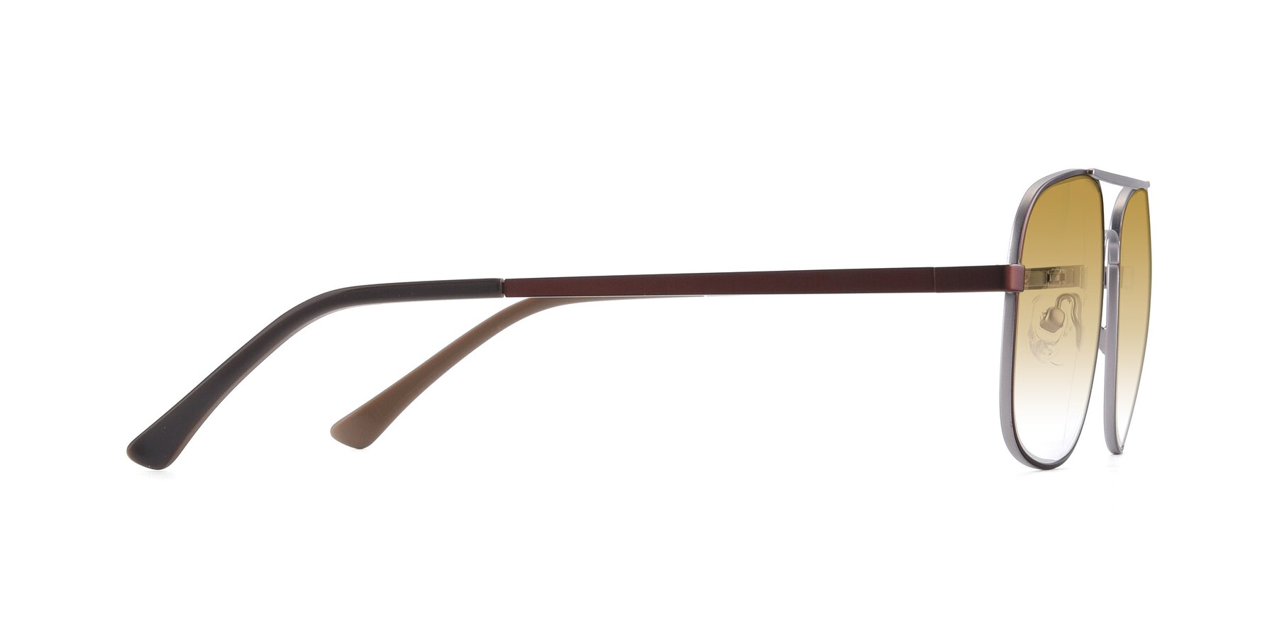 Side of 9487 in Brown-Silver with Champagne Gradient Lenses