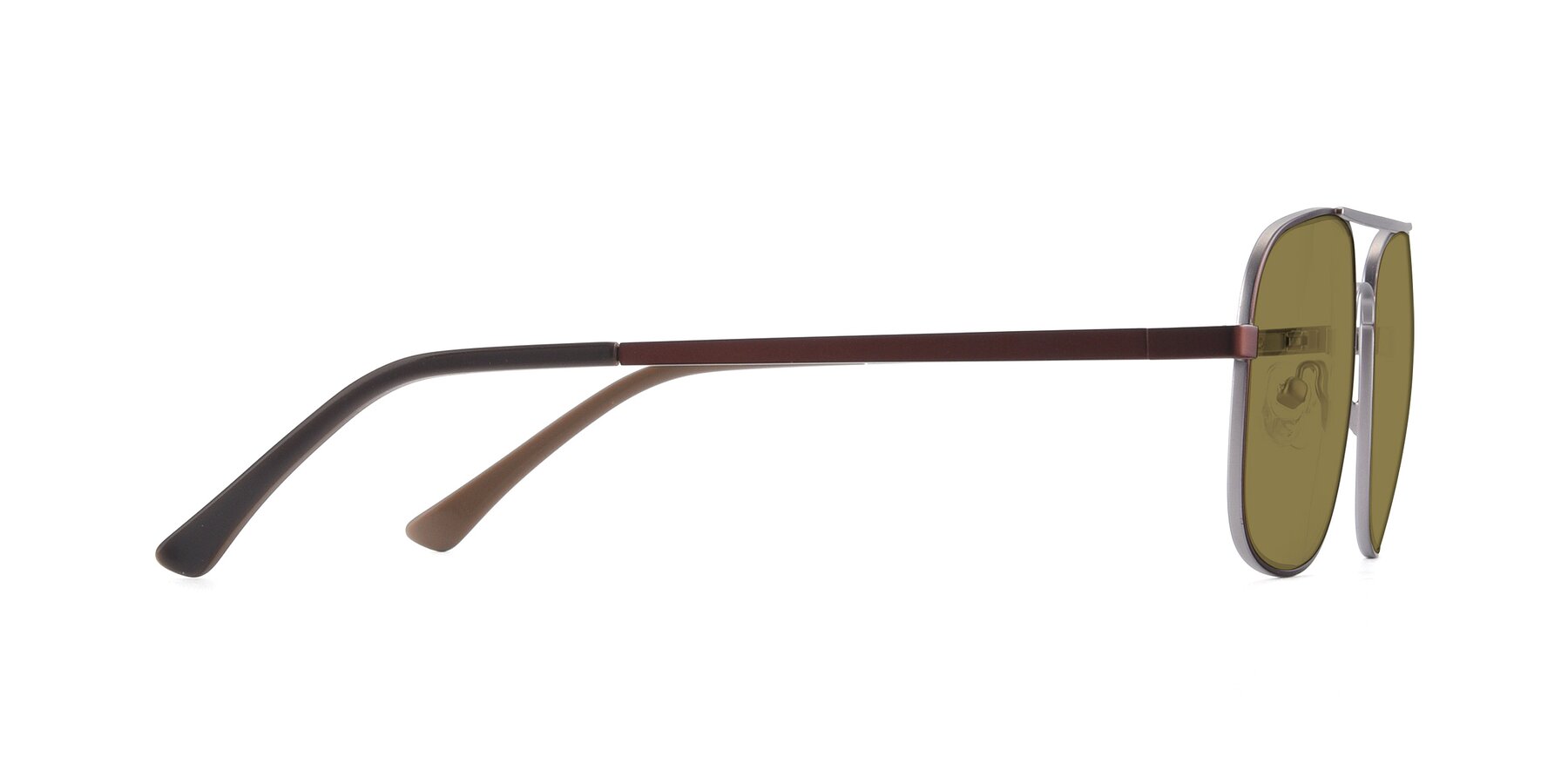 Side of 9487 in Brown-Silver with Brown Polarized Lenses