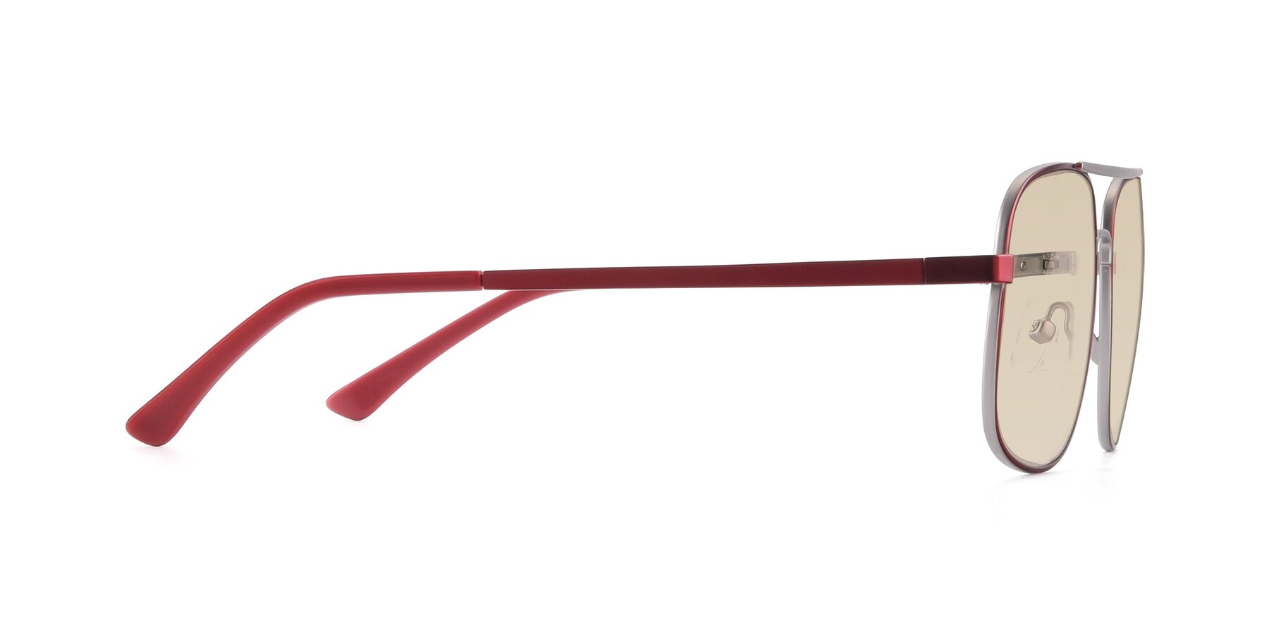 Side of 9487 in Wine-Silver with Light Brown Tinted Lenses