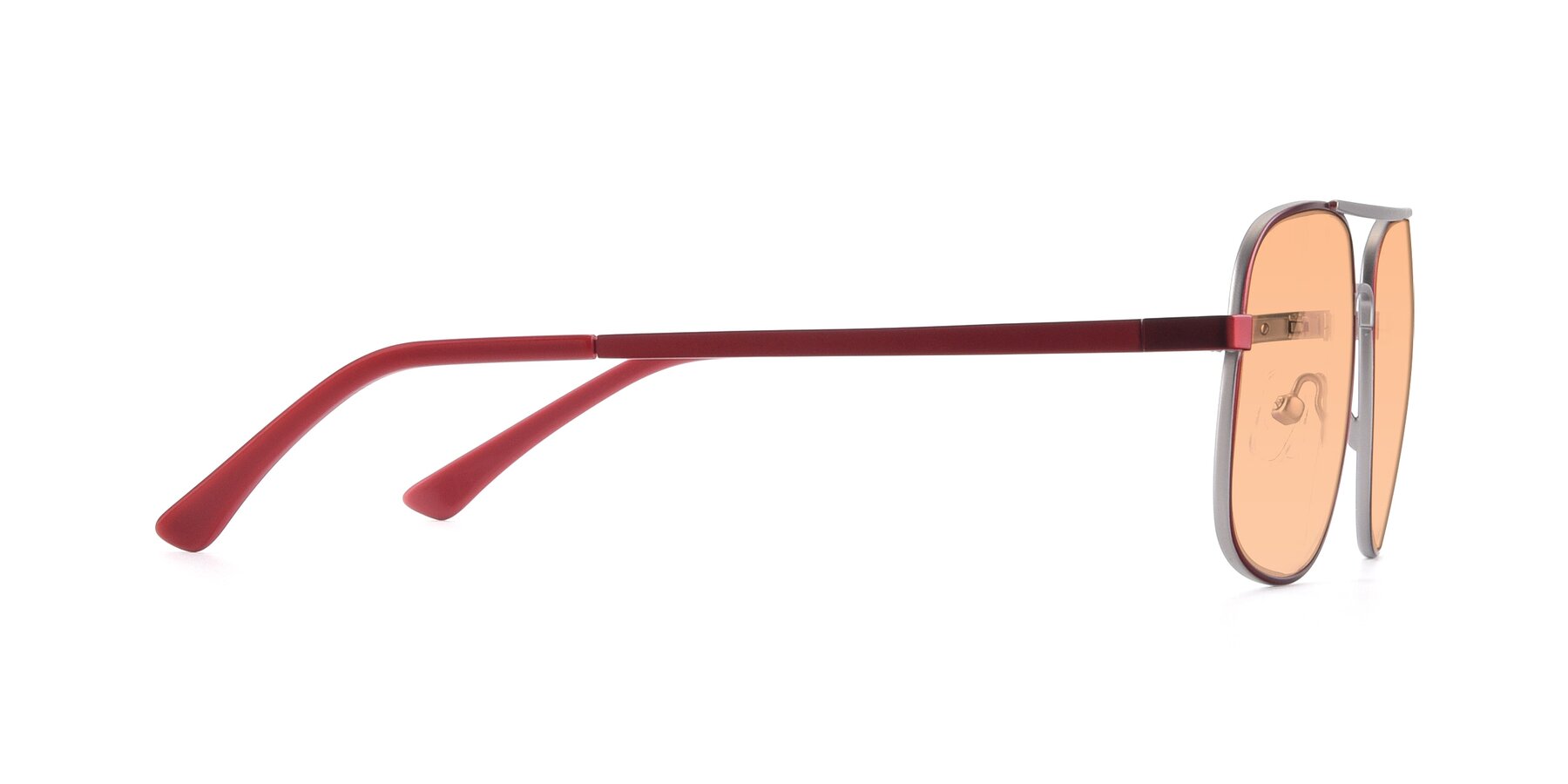 Side of 9487 in Wine-Silver with Light Orange Tinted Lenses