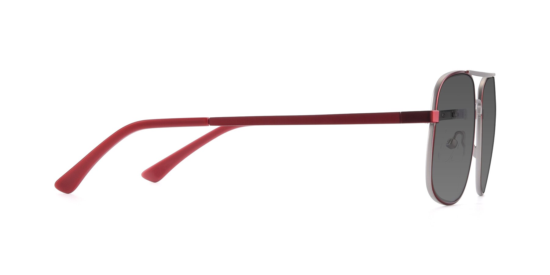 Side of 9487 in Wine-Silver with Medium Gray Tinted Lenses