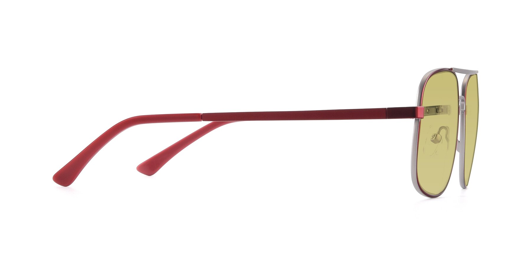 Side of 9487 in Wine-Silver with Medium Champagne Tinted Lenses