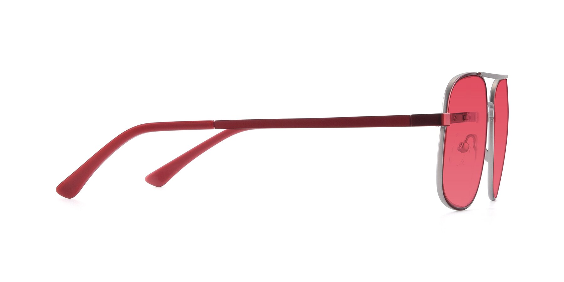 Side of 9487 in Wine-Silver with Red Tinted Lenses