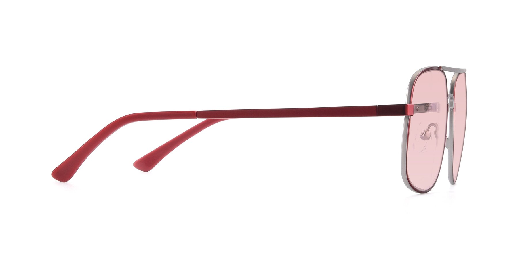 Side of 9487 in Wine-Silver with Light Garnet Tinted Lenses