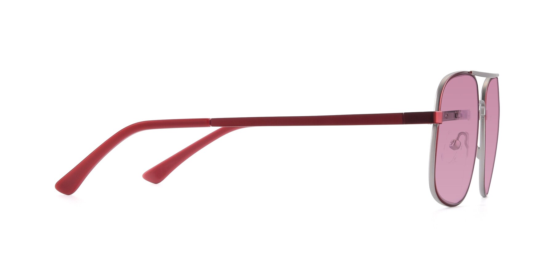 Side of 9487 in Wine-Silver with Medium Wine Tinted Lenses