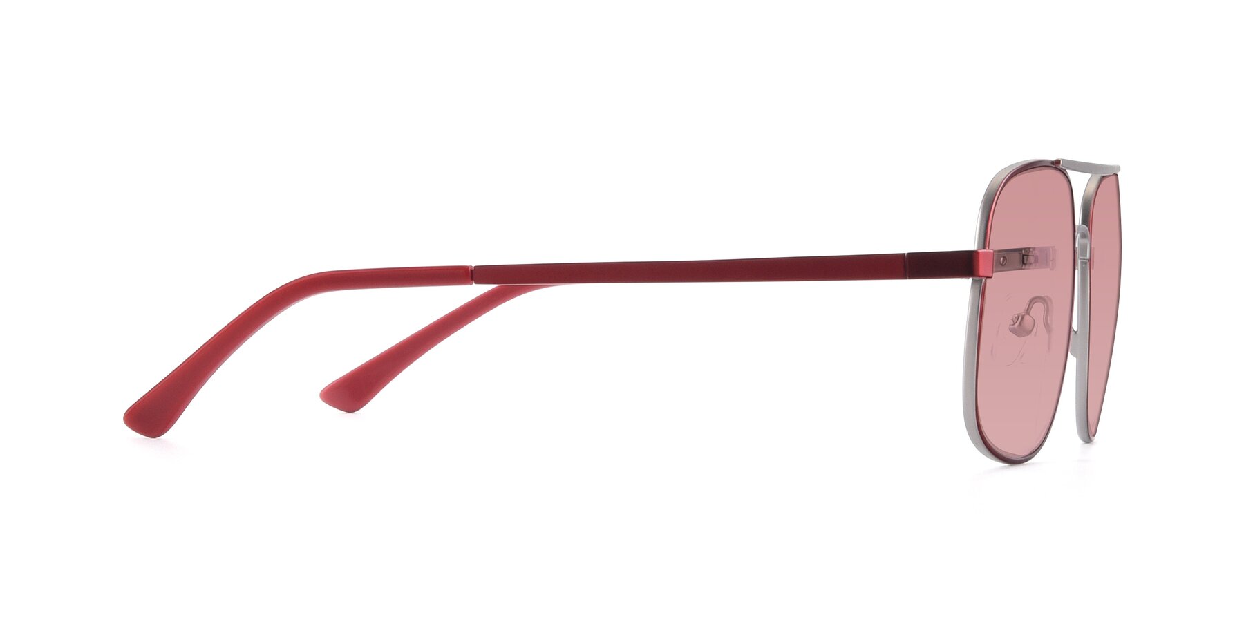 Side of 9487 in Wine-Silver with Medium Garnet Tinted Lenses