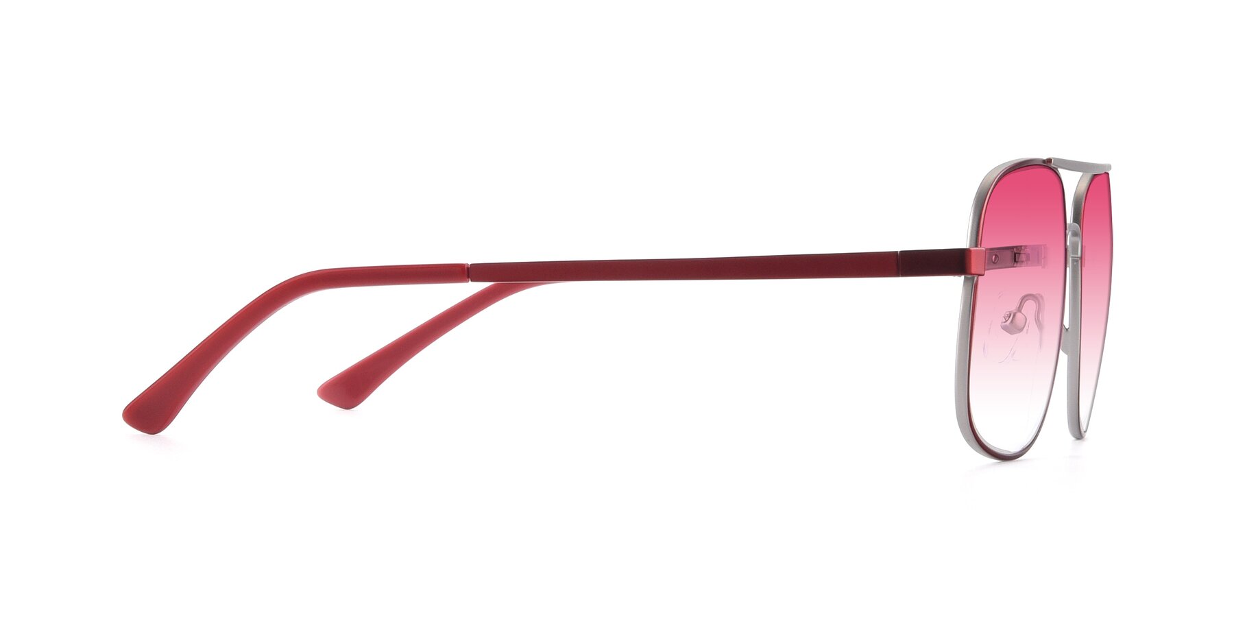 Side of 9487 in Wine-Silver with Pink Gradient Lenses