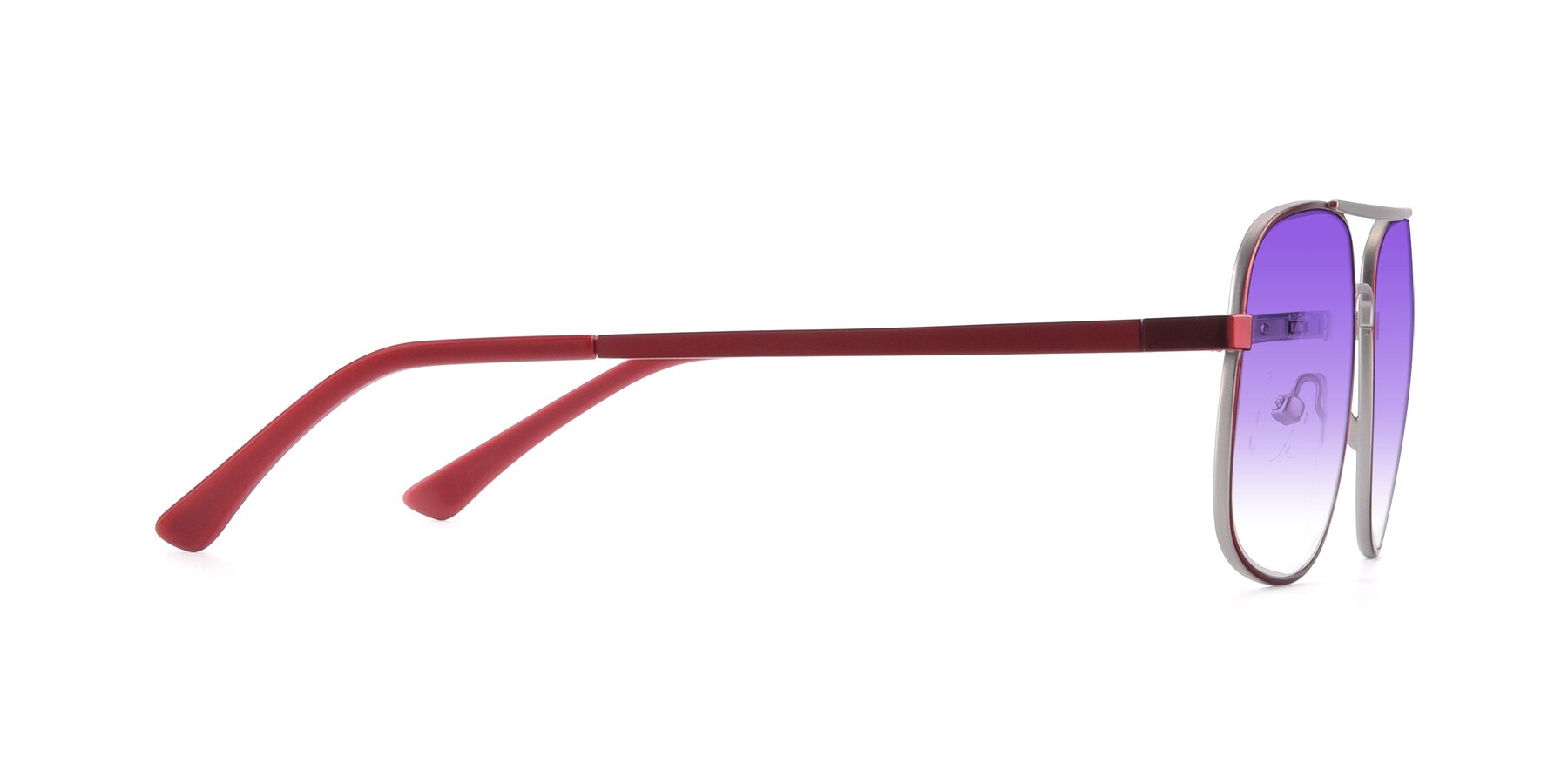Side of 9487 in Wine-Silver with Purple Gradient Lenses