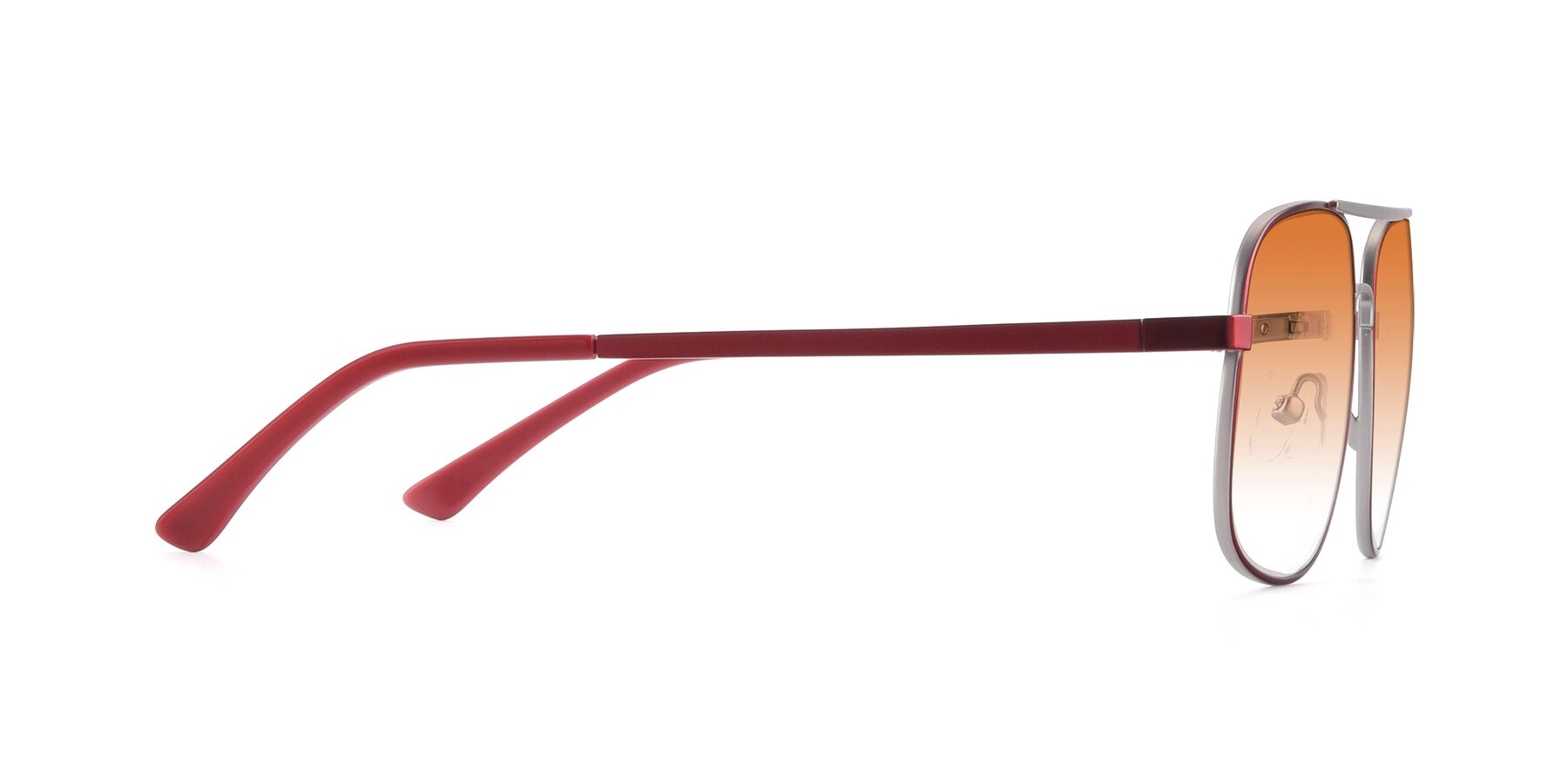 Side of 9487 in Wine-Silver with Orange Gradient Lenses
