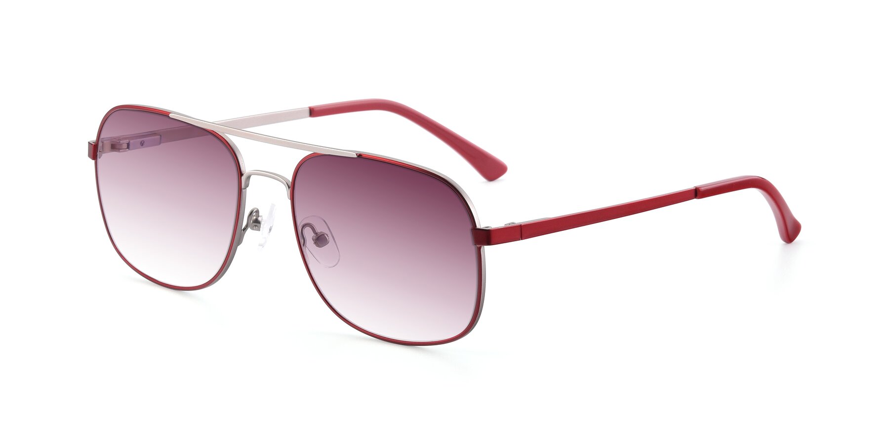 Angle of 9487 in Wine-Silver with Wine Gradient Lenses