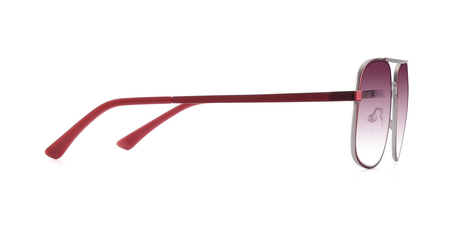 Side of 9487 in Wine-Silver with Wine Gradient Lenses