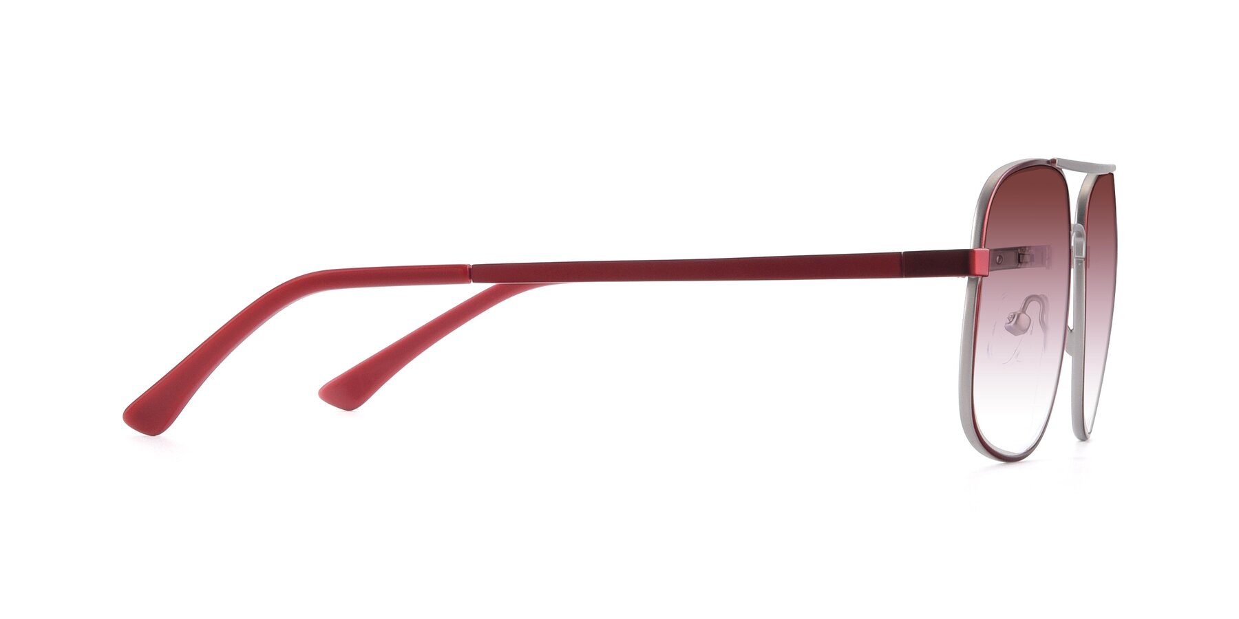 Side of 9487 in Wine-Silver with Garnet Gradient Lenses