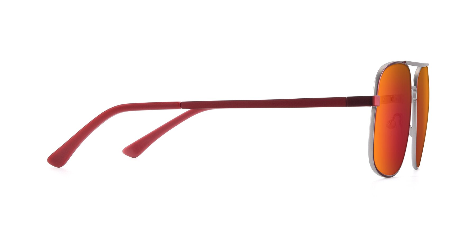 Side of 9487 in Wine-Silver with Red Gold Mirrored Lenses