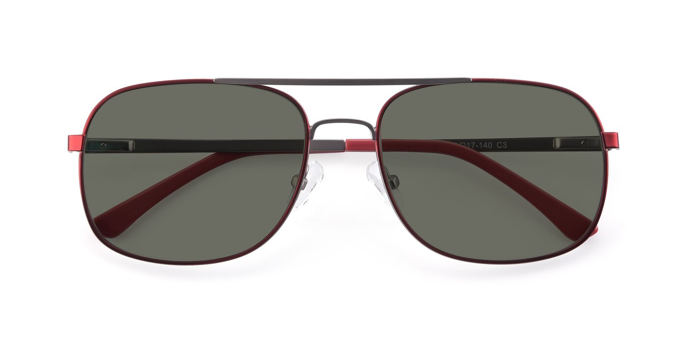 9487 - Wine / Silver Polarized Sunglasses