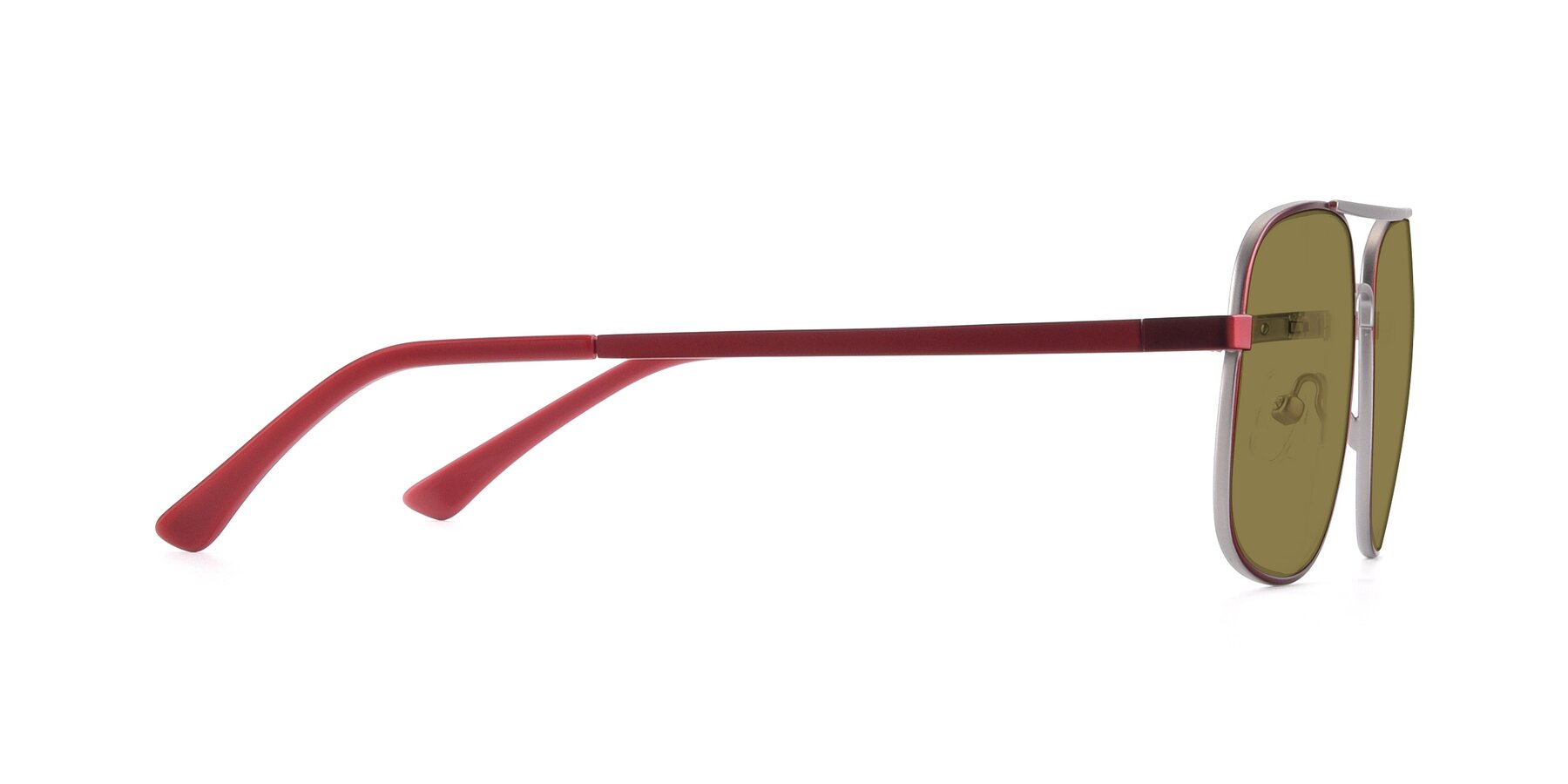 Side of 9487 in Wine-Silver with Brown Polarized Lenses