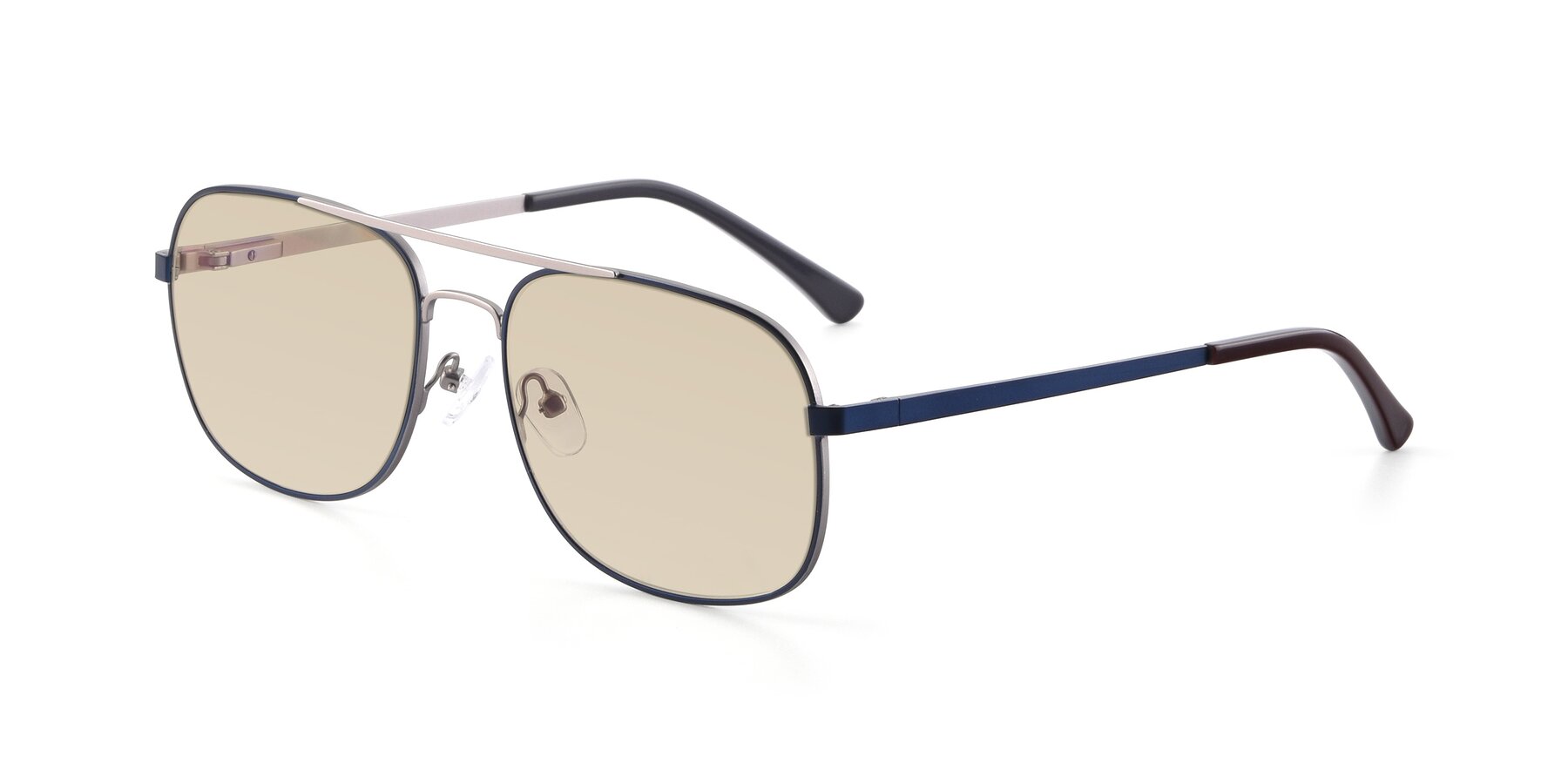 Angle of 9487 in Blue-Silver with Light Brown Tinted Lenses