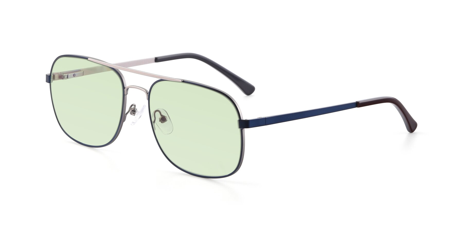 Angle of 9487 in Blue-Silver with Light Green Tinted Lenses