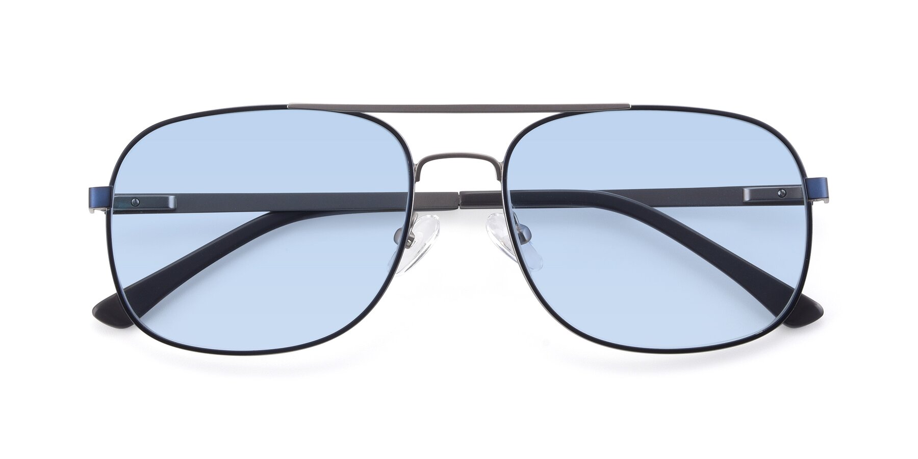 Folded Front of 9487 in Blue-Silver with Light Blue Tinted Lenses